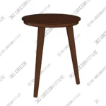 Handmade Walnut Round End Table for Rustic Interiors 3D Models