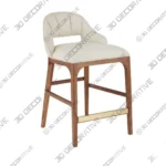 Inga Counter Stool in Modern Sculptural Wood Design Inga Counter Stool in Modern Sculptural Wood Design