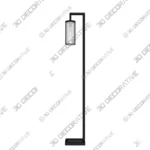 Malva Floor Lamp with Adjustable Arm and Reading Light - 3D SketchUp Malva Floor Lamp with Adjustable Arm and Reading Light 3D SketchUp