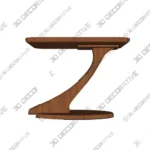 Mid Century Cantilever Walnut Side Table for Living Spaces - 3D Decorative Mid Century Cantilever Walnut Side Table for Living Spaces 3D Decorative