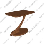 Mid Century Cantilever Walnut Side Table for Living Spaces - 3D Models Mid Century Cantilever Walnut Side Table for Living Spaces 3D Models