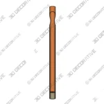 Monk Floor Lamp in Wood Veneer with Concrete Base 3D SketchUp