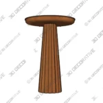 Mushroom Shaped Wooden Side Table for Living Spaces - 3D Decorative Mushroom Shaped Wooden Side Table for Living Spaces 3D Decorative