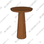 Mushroom Shaped Wooden Side Table for Living Spaces - 3D Models Mushroom Shaped Wooden Side Table for Living Spaces 3D Models