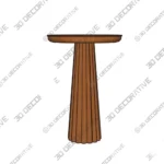 Mushroom Shaped Wooden Side Table for Living Spaces - 3D SketchUp Mushroom Shaped Wooden Side Table for Living Spaces 3D SketchUp