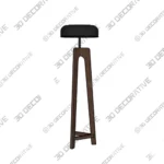 Ozawa Tripod Floor Lamp with Wooden Base and Metal Shade - 3D SketchUp Ozawa Tripod Floor Lamp with Wooden Base and Metal Shade 3D SketchUp