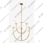 Pedra Chandelier with Tiered Crystal Glass Pendants