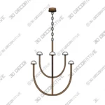 Pedra Chandelier with Tiered Crystal Glass Pendants - 3D Decorative Pedra Chandelier with Tiered Crystal Glass Pendants 3D Decorative