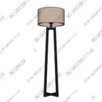 Quinn Floor Lamp with Drum Shade and Tripod Base 3D SketchUp