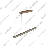Rolde Linear Chandelier with Textured Glass Rods -3D Models Rolde Linear Chandelier with Textured Glass Rods 3D Models