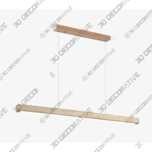 Rolde Linear Chandelier with Textured Glass Rods