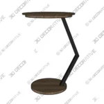 Round C Shaped Walnut Sofa Side Table - 3D SketchUp Round C Shaped Walnut Sofa Side Table 3D SketchUp