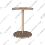 Rustic Round Coffee Table with C Shape Wood Base -3D SketchUp Rustic Round Coffee Table with C Shape Wood Base 3D SketchUp