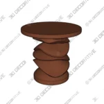 Sculptural Solid Wood Side Table for Modern Interiors - 3D Models Sculptural Solid Wood Side Table for Modern Interiors 3D Models