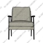Sebastian Accent Chair with Tapered Legs and Curved Arms - 3D Decorative Sebastian Accent Chair with Tapered Legs and Curved Arms 3D Decorative