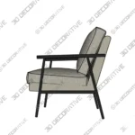 Sebastian Accent Chair with Tapered Legs and Curved Arms - 3D Models Sebastian Accent Chair with Tapered Legs and Curved Arms 3D Models