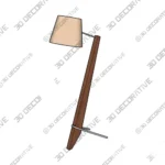 Silva Floor Lamp with Oversized White Fabric Shade - 3D Models Silva Floor Lamp with Oversized White Fabric Shade 3D Models