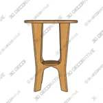 Small Round Wooden Coffee Table for Modern Living Rooms - 3D Decorative Small Round Wooden Coffee Table for Modern Living Rooms 3D Decorative