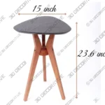 Triangular Solid Oak Corner Table for Modern Interiors Triangular Solid Oak Corner Table for Modern Interiors