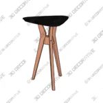 Triangular Solid Oak Corner Table for Modern Interiors - 3D Models Triangular Solid Oak Corner Table for Modern Interiors 3D Models
