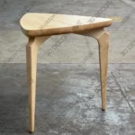 Triangular Walnut Side Table for Corners and Small Spaces Triangular Walnut Side Table for Corners and Small Spaces