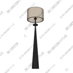 Tripod Rattan Floor Lamp with Fabric Shade for Cozy Interiors - 3D Decorative Tripod Rattan Floor Lamp with Fabric Shade for Cozy Interiors 3D Decorative