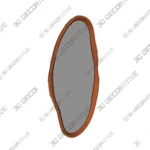 Walnut Wooden Frame Mirror Handcrafted Organic Wall Accent 3D Models