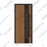 Aero Edge Steel Door Streamline Design Style 6678 - 3D Decorative Aero Edge Steel Door Streamline Design Style 6678 3D Decorative