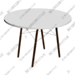 AllModern Jordan 39.5 Square Dining Table 3D