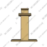 Almeta Single Hole Bathroom Faucet 3D Decorative