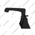 Ashlyn Matte Black Widespread Bathroom Faucet – 3D Decorative