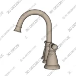 Banbury Widespread High Arc Bathroom Faucet 3D Models