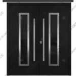 Black Double Steel Door Prehung Commercial Grade Black Double Steel Door Prehung Commercial Grade