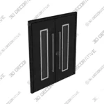 Black Double Steel Door Prehung Commercial Grade -3D Models Black Double Steel Door Prehung Commercial Grade 3D Models