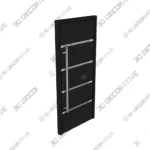 Black Enamel Steel Door with Stainless Inserts Deux 1105 3D Models