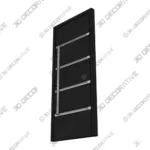 Black Enamel Steel Door with Stainless Inserts Deux 1105 3D SketchUp