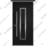 Black Steel Exterior Door Nova Inox Prehung