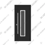Black Steel Exterior Door Nova Inox Prehung 3D Decorative