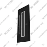 Black Steel Exterior Door Nova Inox Prehung 3D SketchUp