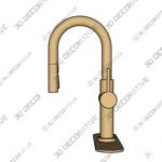 Brass Kohler Crue Single Handle Pull Down Kitchen Faucet – 3D Models Brass Kohler Crue Single Handle Pull Down Kitchen Faucet – 3D Models