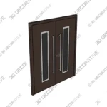 Brown Double Steel Door Nova Inox S1 Prehung Set - 3D Models Brown Double Steel Door Nova Inox S1 Prehung Set 3D Models