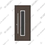 Brown Steel Exterior Door - Nova Inox S1 Prehung - 3D Decorative Brown Steel Exterior Door Nova Inox S1 Prehung 3D Decorative
