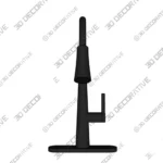 Bryton Matte Black Kitchen Faucet - 3D Decorative Bryton Matte Black Kitchen Faucet 3D Decorative