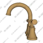 Chamberlain Gold Widespread Double Handle Bathroom Faucet - 3D Models Chamberlain Gold Widespread Double Handle Bathroom Faucet 3D Models