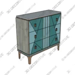 Classic Glam Storage Chest Solid Wood Dresser with Drawers - 3D Models Classic Glam Storage Chest Solid Wood Dresser with Drawers 3D Models