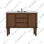 Collette Cinnamon Oak Vanity – 3D Decorative