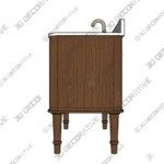 Collette Cinnamon Oak Vanity – 3D Models