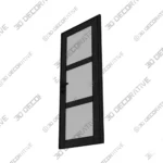 Commercial Fiberglass Entry Door Frosted Glass Prehung 3D SketchUp