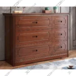 Contemporary Rubber Wood Dresser Storage Chest with Drawers Contemporary Rubber Wood Dresser Storage Chest with Drawers
