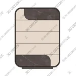 Contemporary Storage Chest Premium Solid Wood Bedroom Dresser - 3D Decorative Contemporary Storage Chest Premium Solid Wood Bedroom Dresser 3D Decorative